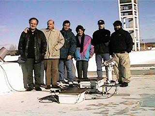 A view of the sun photometer location and site managers