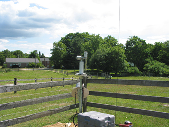 View of installed sun photometer looking approximately south