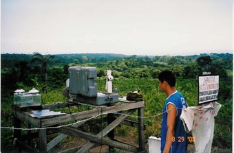 A view of the sunphotometer and surrounding area. 