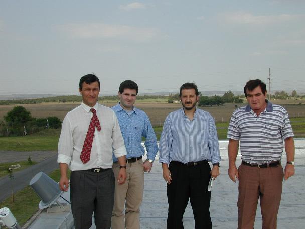 A view of the site managers and the sunphotometer site in Cordoba, Argentina