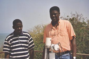 A. Diallo, local site manager and T. Diop, responsible for the Geophysical Station of IRD