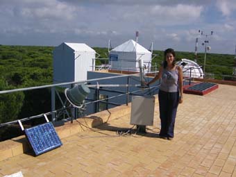 Another view of the sunphotometer and site manager. 