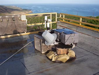 Another view of the instrument site looking out over the Pacific Ocean.