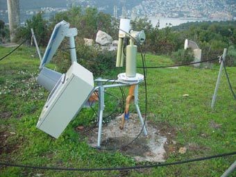 A close-up view of the sunphotometer site.