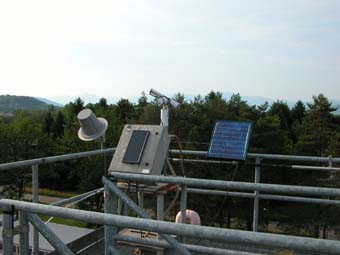 A view of the sunphotometer at the Ispra site
