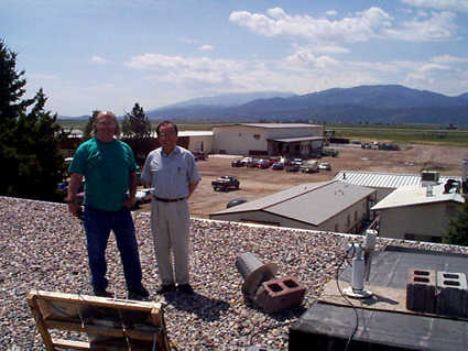 A view of sun photometer site and PI and site manager