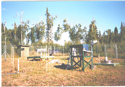 A view of the sun photometer platform and observation site