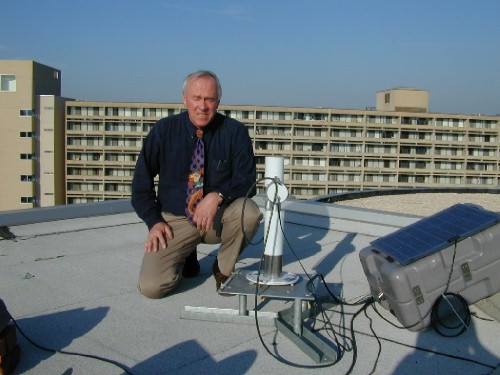 A view of the sun photometer and site manager