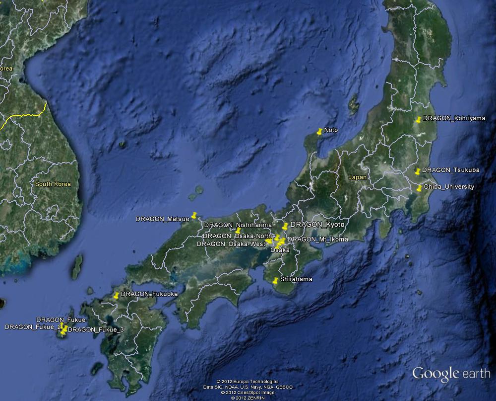 Figure 1 DRAGON-Japan Site Distribution