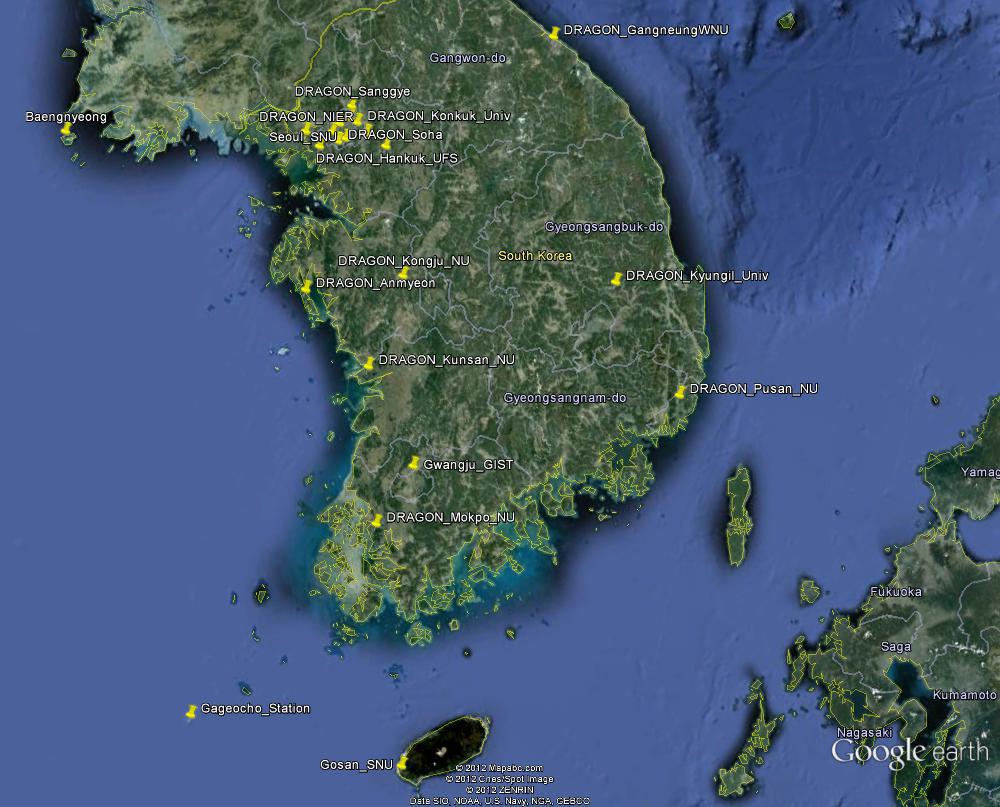 Figure 2. DRAGON-South Korea Site Distribution