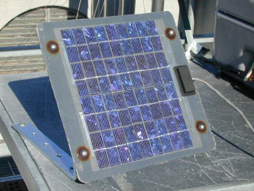 A view of the 5-watt solar panel