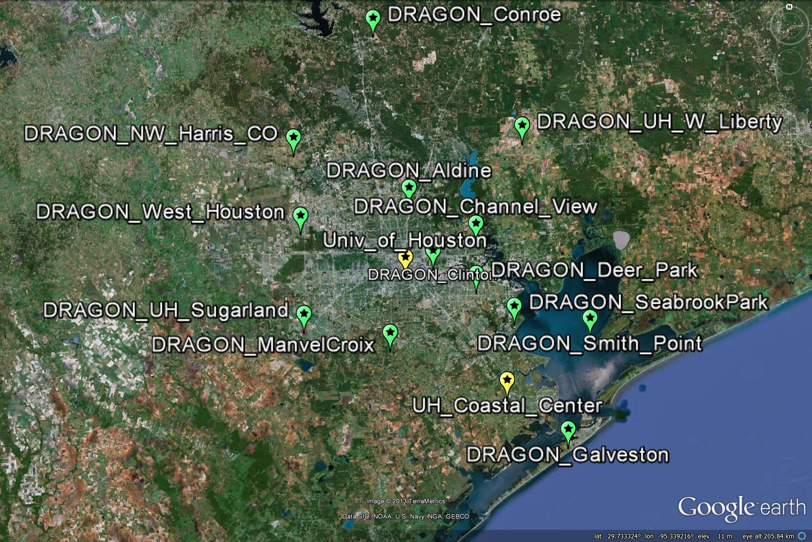 Figure 1 DRAGON-USA 2012 Site Distribution