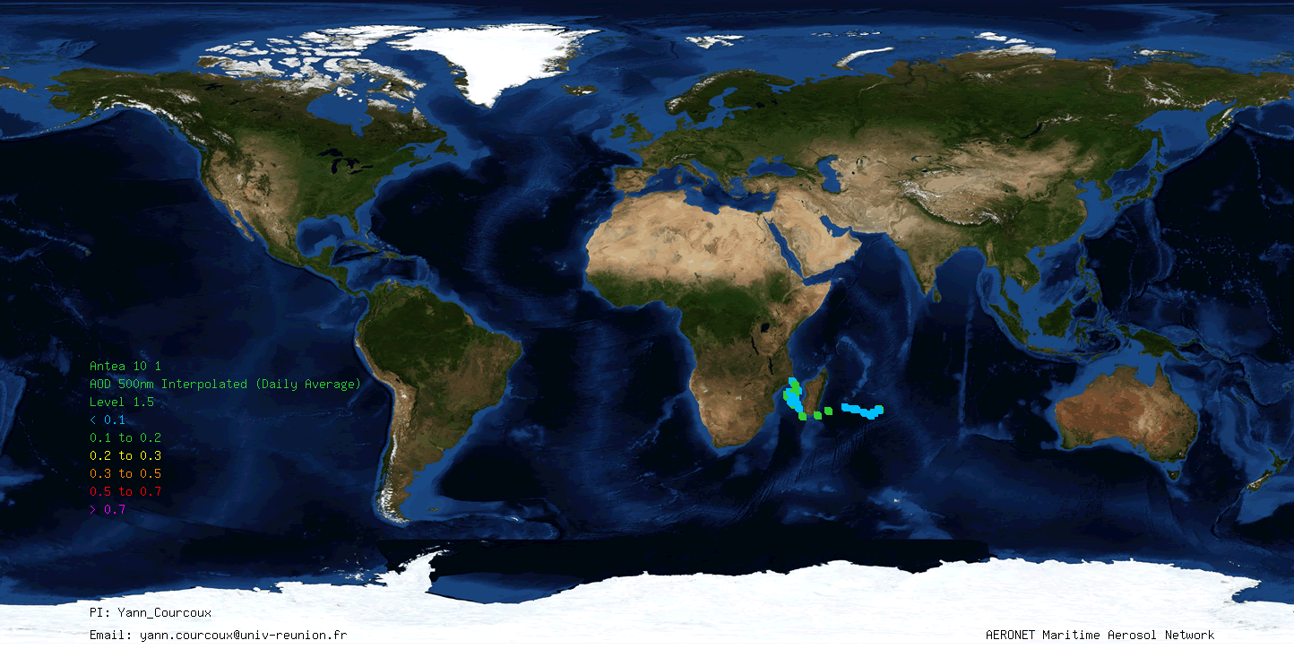 2010 RV Antea Cruise Data Map