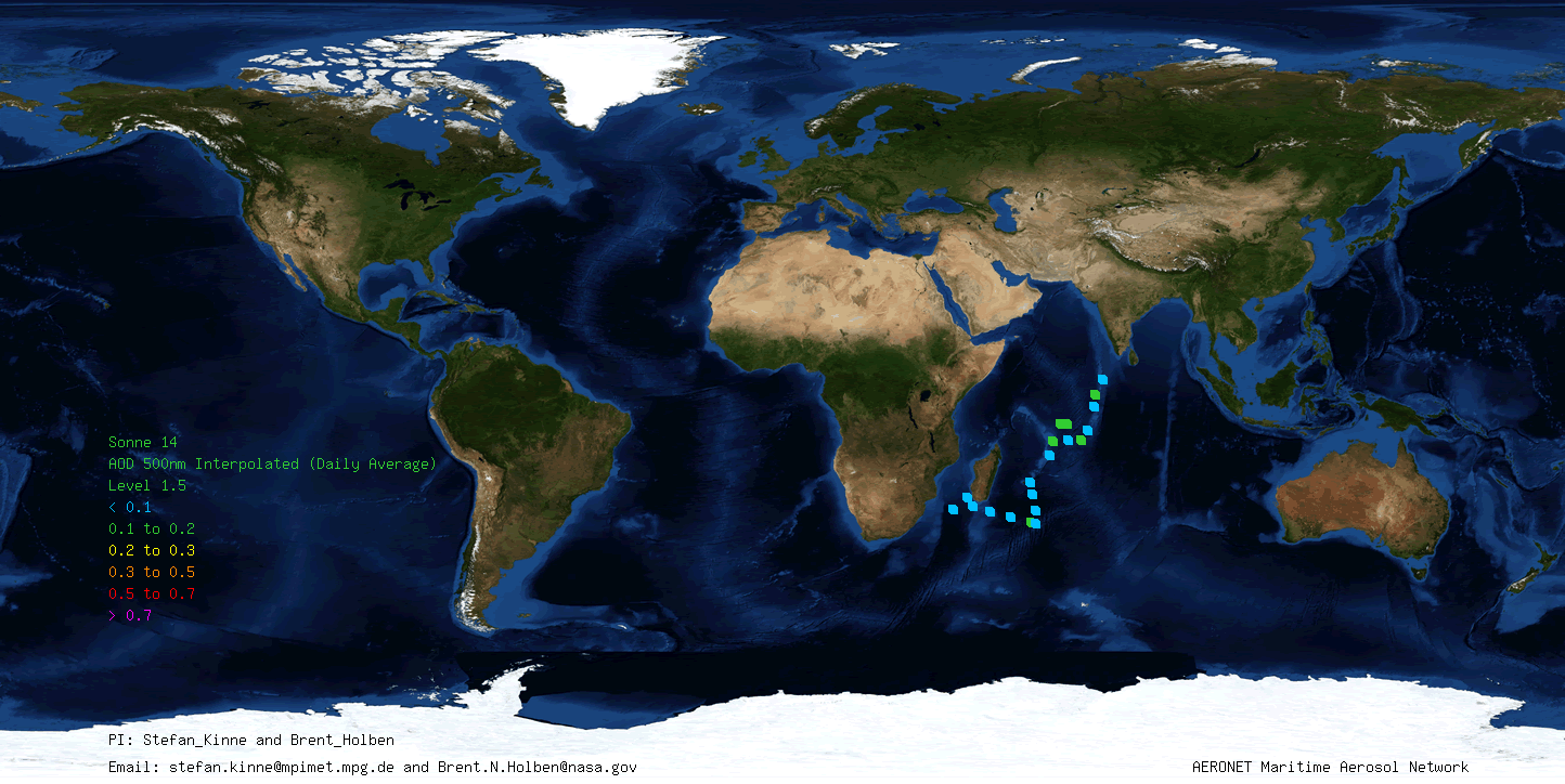 2014 RV Sonne Cruise Data Map