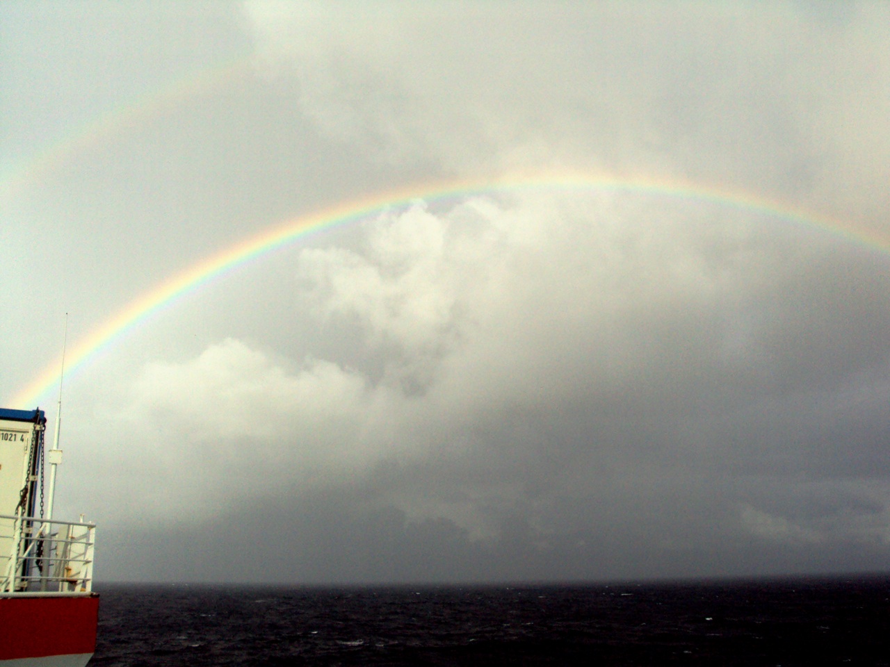 Rainbow over Atlantic Ocean