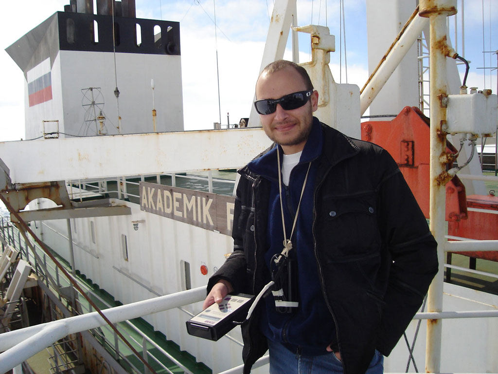 Measurements onboard by Mr. Vasily Polkin