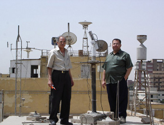 Mr Darwish and Mr Mohamed Hussein Korany, EMA, in charge of the sunphotometer station.