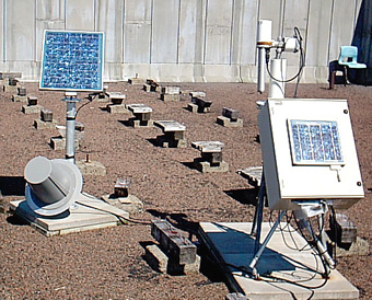 Images of the Sunphotometer on the roof of Dalhousie University.
