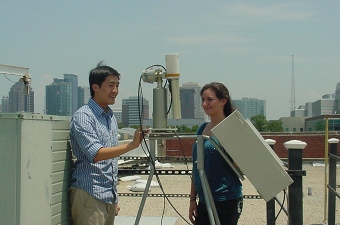 GT Students with the sunphotmeter.