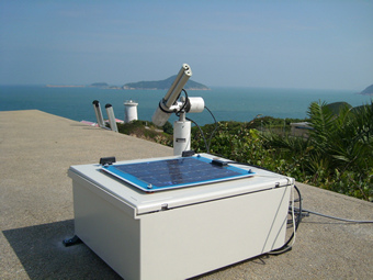 The location of the sunphotometer mounted on a concrete roof, in the south east of Hong Kong Island.