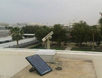 Photometer on the roof of Meteorology Department building.