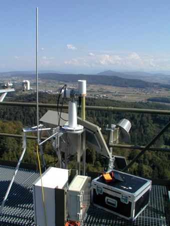 A close-up view of the sunphotometer and the surroundings insouth-east direction.