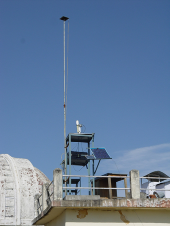 The close view of AERONET setup at Nainital.