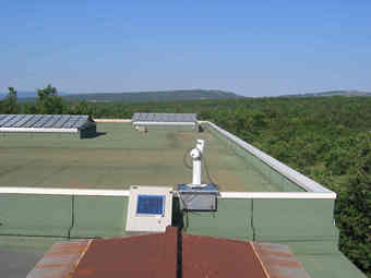 A view of the installed sun photometer.