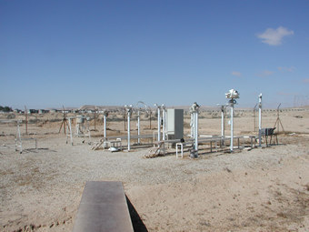 A view of the flux instrumentation.