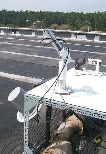 A view of the sun photometer site and platform