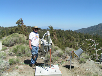 A view of instrument #347 at JPL's Table Mountain Facility, southwest of building TM-2.*