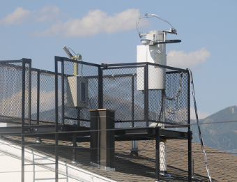 Montana State University instrument on its rooftop mount in Bozeman, Montana.