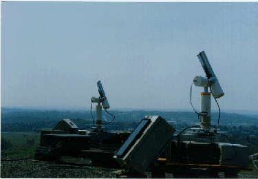 A view of the instruments on the roof of Sherbrooke University