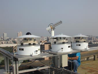 A view of the instrument on the roof.