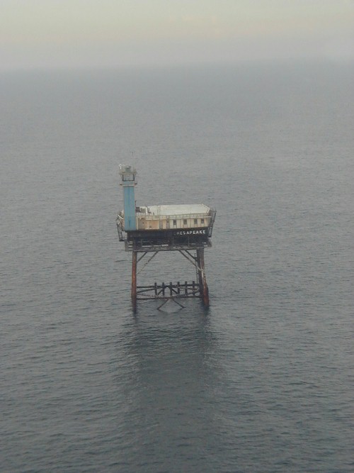 A distant view of the sun photometer site and platform