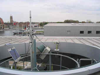 A view of the instrumnet and all the installation which is set up on the roof of the LPCA.