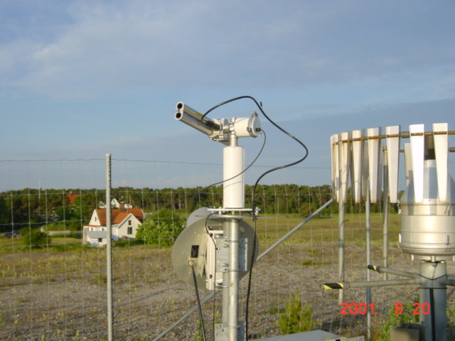 A close-up view of the sun photometer instrument a site