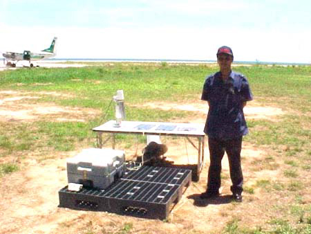 A view of the the sun photometer and site manager.
