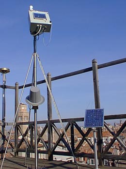 A closeup view of the sunphotometer