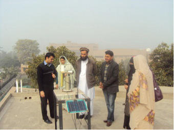 Faculty Members of University of Peshawar,   visited Aeronet Site on 18 Dec 2013, Lahore Pakistan