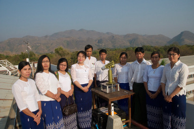 Myanmar AERONET team: left to rightMyint Myint Sein, Hla Myitzu, Aung Myint, Paing Nyo Nyo Thin, Kyaw San, Aung Nandar Htun, Myint Myint Khaing, Zin Mar Lwin, Aye Mya Thein, Khin Than Myint