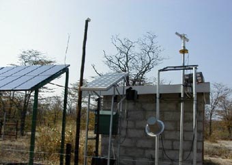 A view of the sunphotometer site in Maun, Botswana.