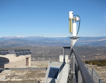 Cimel photometer on the measurement platform.
