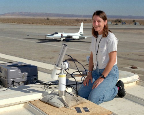 A view of the site manager with the sunphotometer.