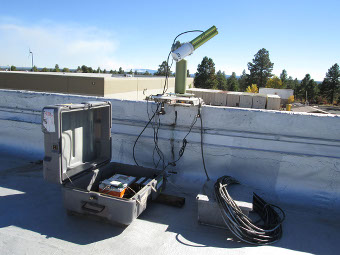 view of the sun photometer.