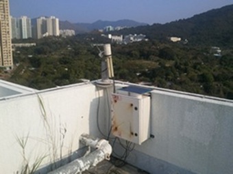 The location of the sunphotometer mounted on the roof of Hong Kong Elegantia College, in the north of New Territories, Hong Kong 