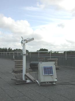 A view of the instrument on the roof.