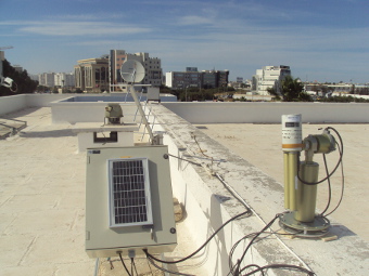 A view of the sun photometer at Tunis/Carthage site.