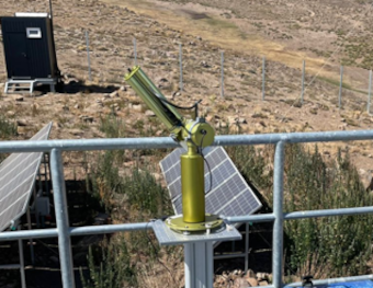 CIMEL #1287 photometer measuring at Yerba Loca site in March 2022.